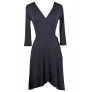 Cute Navy Dress, Navy Wrap Dress, Cute Fall Dress, Navy Summer Dress