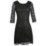 Black Lace Dress, Black Lace Sheath Dress, Little Black Dress, Black Cocktail Dress