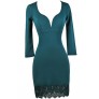 Cute Teal Dress, Teal Lace Dress, Teal Party Dress, Teal Cocktail Dress