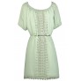 Cute Mint Sundress, Cute Summer Dress, Mint Sage Crochet Lace Dress