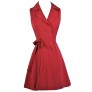 Cute Red Dress, Red Wrap Shirt Dress, Cute Work Dress