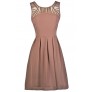 Cute Mocha Dress, Mocha Party Dress, Mocha Cocktail Dress