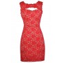 Red Lace Dress, Cute Red Dress, Red Lace Cocktail Dress, Red Lace Party Dress