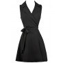 Cute Work Dress, Little Black Dress, Black Wrap Shirt Dress