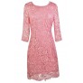 Pink Crochet Lace Dress, Cute Pink Dress, Pink Lily Boutique Dress