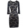 Navy Lace Dress, Lace Pencil Dress, Online Boutique Dress