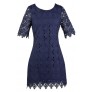 Navy Lace Sheath Dress, Cute Navy Dress, Online Boutique Dress
