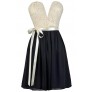 Navy and Ivory Party Dress