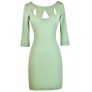 Cute Green Dress, Green Bodycon Dress, Cutout Green Dress