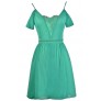 Jade Green Off Shoulder Party Dress, Jade Bridesmaid Dress Online