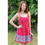 Cute Red Sundress, Southwestern Pattern Summer Dress
