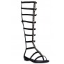 Black Stud Gladiator Sandals, Cute Hippie Sandals