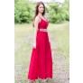 Wine Red Maxi Dress, Cute Summer Maxi Dress Online, Embroidered Maxi