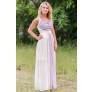 Lilac and Cream Maxi Dress, Boho Maxi Dress, Lace Maxi Dress Online