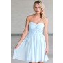 Cute Sky Blue Bridesmaid Dress, Baby Blue Bridesmaid Dress, Pale Blue Party Dress