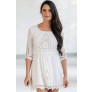 White Eyelet Summer Dress, Cute White Online Boutique Dress, White Sundress