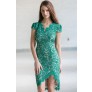 Bright Green Lace Sheath Dress, Cute Green Party Dress, Online Boutique Dress, Lace Cocktail Dress