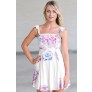 Cute Floral Print Sundress, Watercolor Print Dress, Cute Summer Dress Online