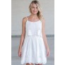 White Summer Dress, Cute White Dress, White Embroidered Dress