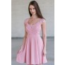 Pink Lace Dress Online, Cute Pink Bridesmaid Dresses, Pink Lace Dress