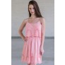 Cute Pink Summer Dress Online, Pink Embroidered Dress, Pink Party Dress