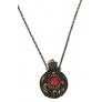 Bronze Stone Canteen Necklace, Cute Boho Pendant