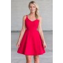 Red A-Line Party Dress