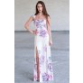 Cute Pink and Cream Maxi Dress Online, Juniors Maxi Dress