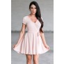 Pale Pink Wrap Dress, Cute Summer Dress Online