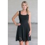 Black A-Line Party Dress, Cute Little Black Dress