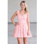 Pink Lace A-Line Dress, Cute Summer Dress Online
