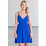 Blue party dress, cute blue juniors dress