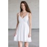 Off White Strappy party Dress, Cute Ivory Summer Dress