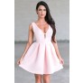 Pink A-Line Party Dress, Cute Juniors Dress