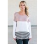 Taupe Colorblock Top, Game Day Outfit