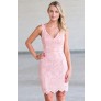 Pink Lace Sheath Dress, Cute Pink Juniors Dress