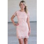 Pink lace sheath Dress, Cute pink Juniors Dress Online