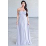 Grey Maxi Formal Bridesmaid Dress