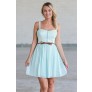 Cute Mint Green Belted Summer Dress