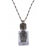 Pyrite Bottle Necklace, Cute Boho Pendant