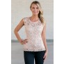 Beige Lace Top, Cute Summer Top