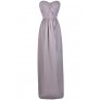 Grey Chiffon Maxi Bridesmaid Dress