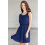 Navy Summer Sundress | Cute Navy Blue Juniors Party Dress