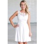 Ivory Lace A-Line Rehearsal Dinner Dress