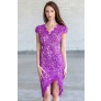 Magenta Purple Lace Cocktail Dress | Summer Lace Pencil Dress