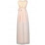 Pale yellow maxi bridesmaid dress, yellow prom or formal dress