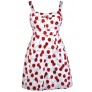 Red Cherry Print Dress, Plus Size Dress, Retro Dress