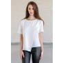 Cute Off White Asymmetrical Top, Cute Outfit for Juniors