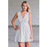 black and white stripe party dress, cute summer sundress