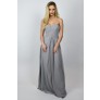 Grey Maxi Formal Bridesmaid Dress